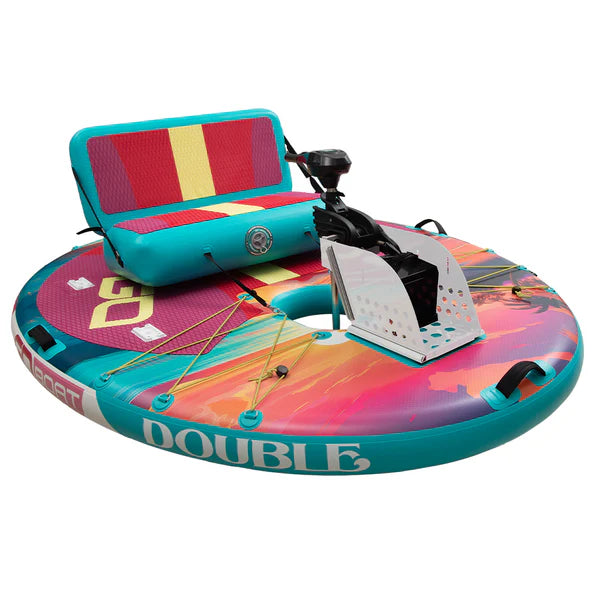 GoBoat® Double Sunset – Inflatable Fishing Boat | Two‑Person Capacity