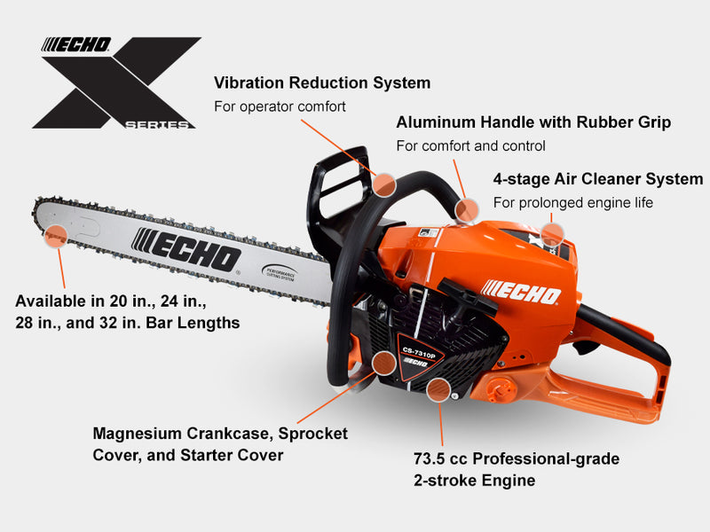 Echo CS-7310P 73.5 CC Chainsaw W/24