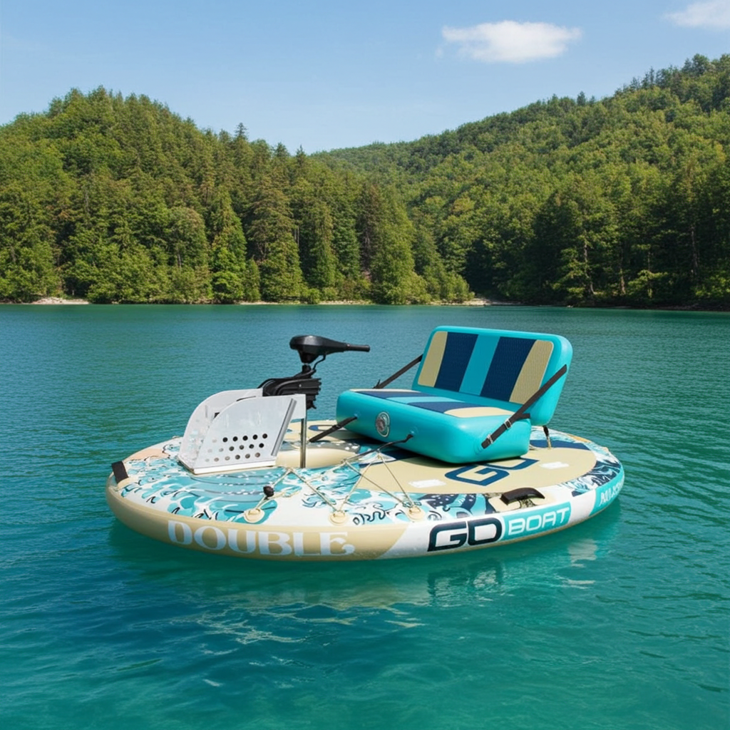 GoBoat® Double Wave – Inflatable Fishing Boat | Two‑Person Capacity