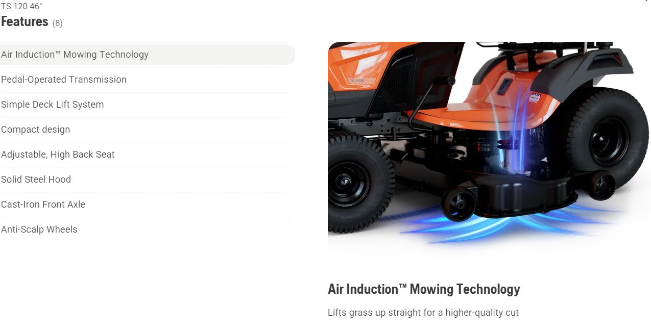 Husqvarna TS 120 46"