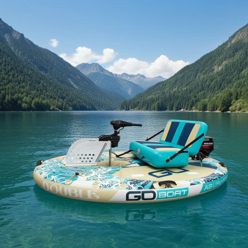 GoBoat® Double Wave – Inflatable Fishing Boat | Two‑Person Capacity